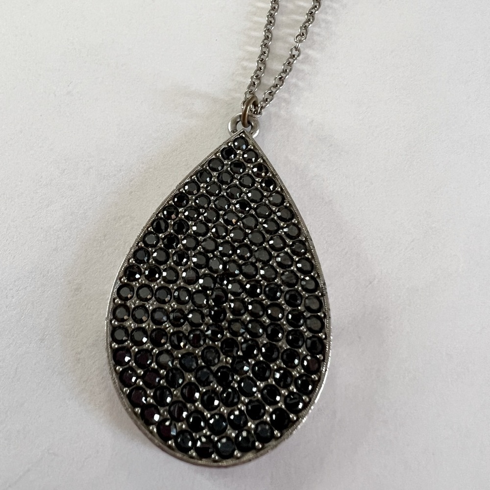 Choker style necklace.